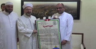 Diyanet İşleri Erbaş, Filistin Evkaf Bakanı Hasan Es Sayfiyi Kabul Etti