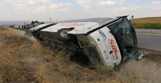 Amasyada Yolcu Otobüsü Devrildi: 1 Ölü, 12 Yaralı