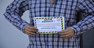 Dernek Önüne Park Eden Sürücüler Engellileri İsyan Ettirdi