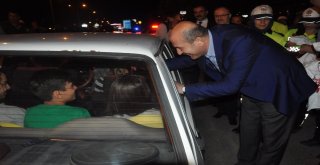 Bakan Soylu, Afyonkarahisarda Trafik Uygulamasına Katıldı