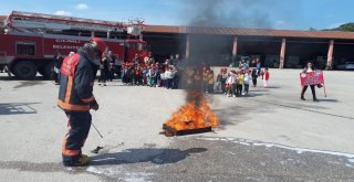 Minik Öğrenciler Yangın Tatbikatı Yaptılar