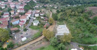 Beykozda Taşan Derenin Verdiği Hasar Havadan Görüntülendi