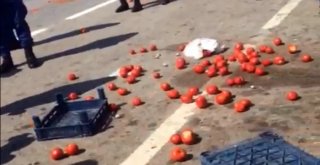 Tezgahları Kaldırılan Çiftçiler İle Polis Ve Jandarma Arasında Arbede Yaşandı