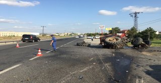 Traktörün İkiye Ayrıldığı Kaza Kamerada