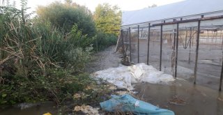 Antalyada Yaz Ayında Seraları Su Bastı