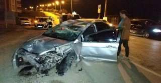 Samsunda Otomobil Takla Attı: 1 Yaralı