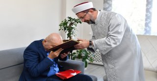 Diyanet İşleri Başkanı Erbaş, 15 Temmuz Gazisi Tem Eski Daire Başkanı Aslanı Ziyaret Etti