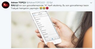 ‘H Harfini Yok Sayan İos Sosyal Medyayı Salladı