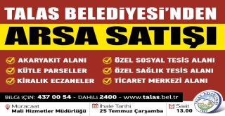 Talas Belediyesinden Taşınmaz İhalesi