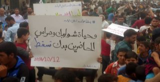 İdlibde Esad Karşıtı Protesto