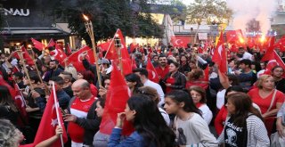 Adanada Meşaleler Cumhuriyetin 95. Yılı İçin Yandı