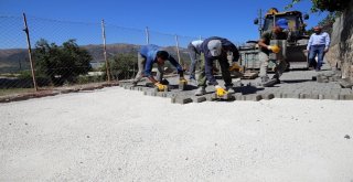 Licede Kilitli Parke Taşı Ve Bordür Çalışmaları Hızla Devam Ediyor