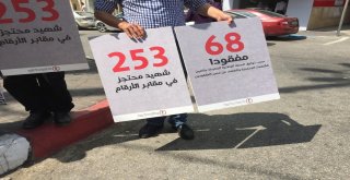 Filistinli Şehitlerin Aileleri İsraili Protesto Etti