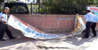 İzinsiz Asılan Afişler Kaldırıldı