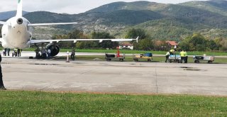 Tekerleği Toprağa Saplanan Uçağın Yolcuları Almanyaya Gönderildi
