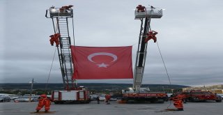 Kütahyada İtfaiye Ekiplerinden Nefes Kesen Tatbikat