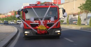 İtfaiye Aracı Bu Kez Gelin Arabası Oldu