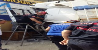Trabzonda Kamyon Duvara Girdi