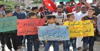 Reyhanlıdaki Suriyelilerden İdlibe Müdahaleye Protesto