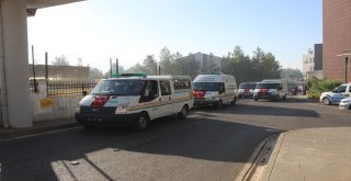 Morgdan Alınan Şehitler Tören Alanına Götürüldü