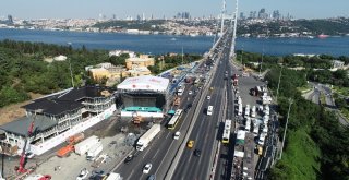 15 Temmuz Şehitler Köprüsündeki Hazırlıklar Havadan Görüntülendi