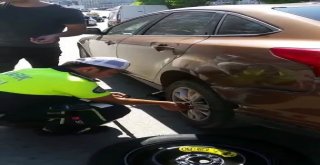 Lastiği Patlayan Sürücünün İmdadına Trafik Polisi Yetişti