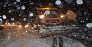 Antalya-Konya Karayolunda Kar Kalınlığı 15 Santimetreye Ulaştı