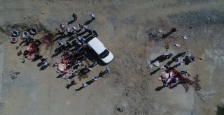 Kaçak Alanlarda Kurban Kesimi Havadan Görüntülendi