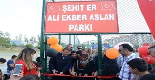 Tuzlucada Basketbol Ve Voleybol Sahasına Şehit Er Ali Ekber Aslan İsmi Verildi