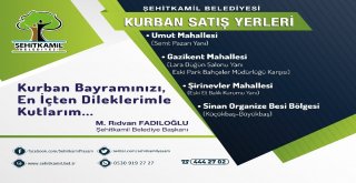 Şehitkamilde Kurban Satış Yerleri Ve Kurban Kesim Yerleri Belirlendi.