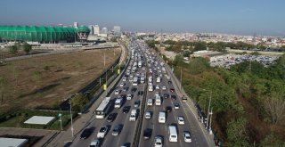 Okulların Açıldığı İlk Gün Bursa Trafiği Havadan Görüntülendi