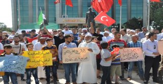 Reyhanlıdaki Suriyelilerden İdlibe Müdahaleye Protesto