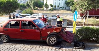 Aydında Bir Otomobil Takla Attı Ortalık Savaş Alanına Döndü