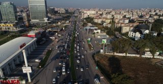 Okulların Açıldığı İlk Gün Bursa Trafiği Havadan Görüntülendi