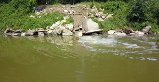 (Özel) Osbnin Atık Suları İle Kirlenen Sakarya Nehri Havadan Görüntülendi