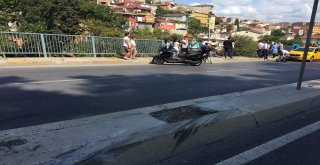 Sarıyerde Toplu Taşıma Otobüsü 5 Metre Yükseklikteki Bariyeri Aşarak Aşağıya Uçtu