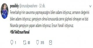 Fenerbahçeli Taraftarlardan Ersun Yanal İçin Kampanya