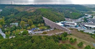 Restorasyonuna Başlanan Eyüpsultandaki Kovuk Kemer Havadan Görüntülendi
