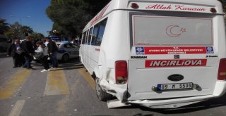 Minibüse Çarpan Otomobil Takla Attı: 2 Yaralı