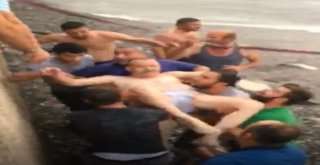 İddia Üzerine Girdiği Denizden Boğulmaktan Son Anda Kurtarıldı