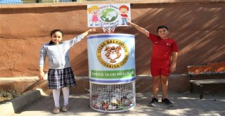 Cizre Belediyesi Okullara Basket Çöp Potası Yerleştirdi