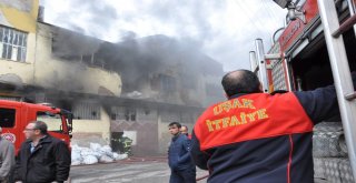 Uşakta Fabrika Yangını