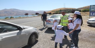 Drone İle Tespit Edilen Hatalı Sürücüler, Kırmızı Düdükle Uyarıldı