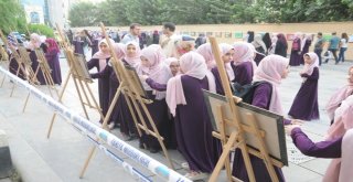 Cizrede Kuran Kursu Öğrencileri Resim Sergisi Açtı