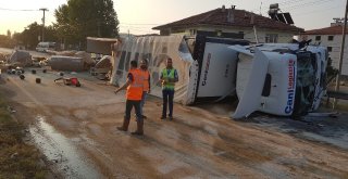 Tır Kazasında Faciadan Dönüldü... O Anlar Kamerada
