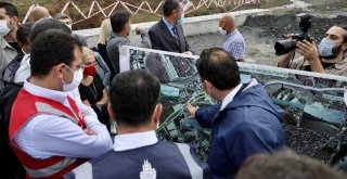 HARAMİDERE'DE İNCELEMELERDE BULUNAN İMAMOĞLU: 'ÇÖZÜM BİZDE'