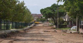 Ergenede Sağlık Mahallesinde Asfalt Yapım Çalışmaları