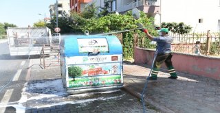 Yeşilyurtta Çöp Konteynerleri Dezenfekte Edildi