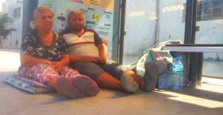 Yüzde 80 Engelli Oğluyla Otobüs Durağında Yatan Annenin Yardım Çığlığı