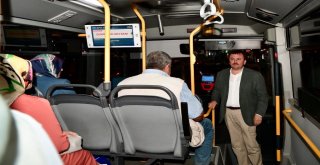 Başkan Erkoç Belediye Otobüslerini Denetledi